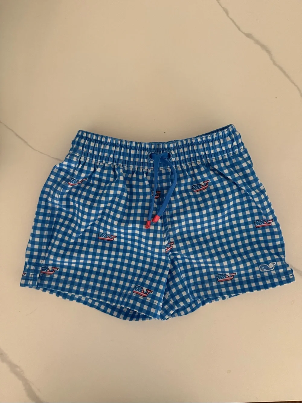 Vineyard Vines Kids Blue Gingham Swim